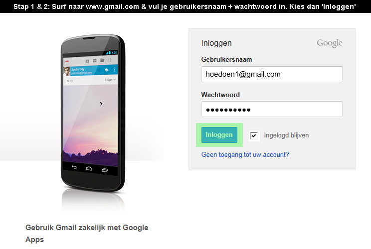 hoe gmail inloggen 1