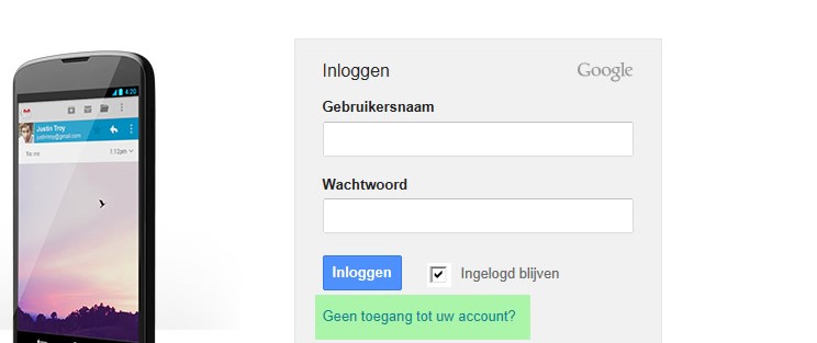 wachtwoord vergeten 1