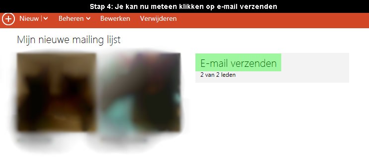 Hotmail mailing list maken 4