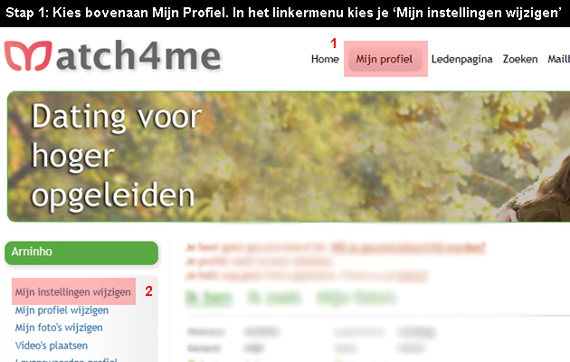 match4me profiel verwijderen 1
