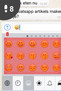 whatsapp emoticons activeren 8