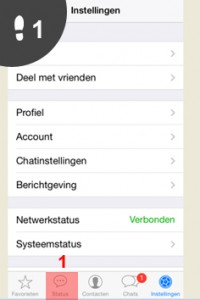 whatsapp status veranderen 1