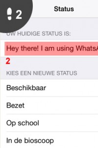 whatsapp status veranderen 2