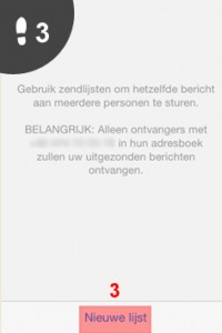 Whatsapp zendlijsten 3