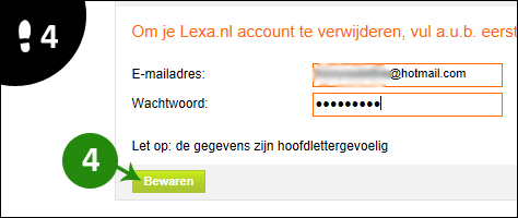 lexa account verwijderen 4