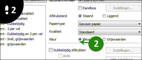 Hoe in kleur vanuit Word/Excel?