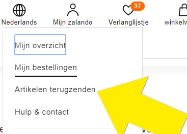 Hoe Zalando bestelling retourneren? -