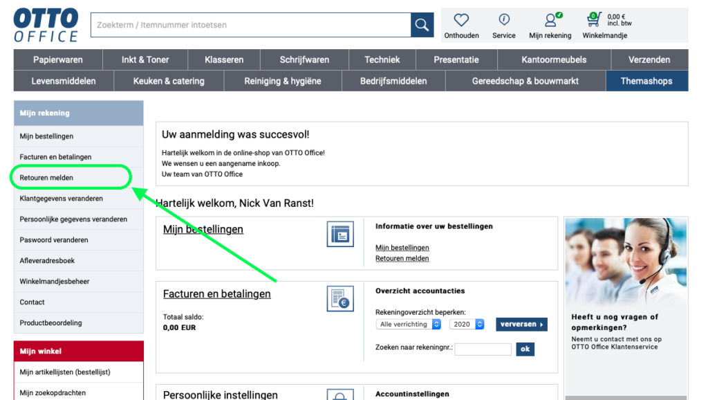 park Verwarren vloek Hoe een bestelling van OTTO Office retourneren? Hoedoen.be